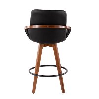 B26-COSMO-WL-BK Mid Century Black and Brown 26 Inch Counter Height Stool - Cosmo-3