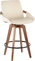 B26-COSMO WL+CR Cosmo Cream and Brown Counter Height Stool