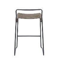 B26-DALI-BKE2 Black and Brown Metal Counter Height Stools (Set of 2) - Dali-3