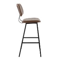 B30-FNDY-BK-E2 Contemporary Dark Brown and Black Faux Leather Bar Stool (Set of 2) - Foundry-3