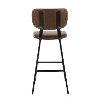 B30-FNDY-BK-E2 Contemporary Dark Brown and Black Faux Leather Bar Stool (Set of 2) - Foundry-4
