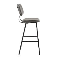 B30-FNDY-BK-GY2 Contemporary Black Faux Leather Bar Stool (Set of 2) - Foundry-2