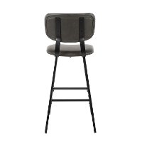 B30-FNDY-BK-GY2 Contemporary Black Faux Leather Bar Stool (Set of 2) - Foundry-3