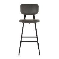 B30-FNDY-BK-GY2 Contemporary Black Faux Leather Bar Stool (Set of 2) - Foundry-4