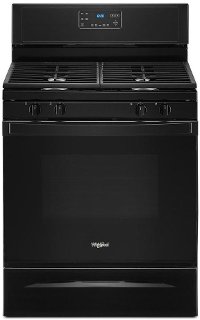 WFG515S0JB Whirlpool 30 Inch Gas Range with Four Burners - 5.0 cu. ft., Black