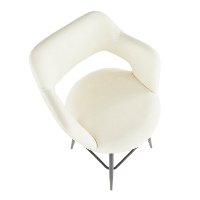 B25-MARG-BK-CR2 Contemporary Cream Faux Leather Counter Height Stools (Set of 2) - Margarite-5