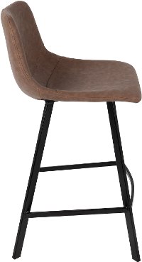 CS-OUTLW-BK-BN2 Industrial Faux Brown Leather Counter Height Stool (Set of 2) - Outlaw-3