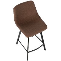 CS-OUTLW-BK-BN2 Industrial Faux Brown Leather Counter Height Stool (Set of 2) - Outlaw-5