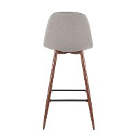 BS-PEB-WL-LGY2 Mid Century Modern Light Gray and Brown Bar Stool (Set of 2) - Pebble-4