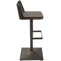 BS-SAMR-AN-ESP Industrial Antique Metal and Brown Adjustable Stool - Samurai-3