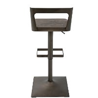 BS-SAMR-AN-ESP Industrial Antique Metal and Brown Adjustable Stool - Samurai-4
