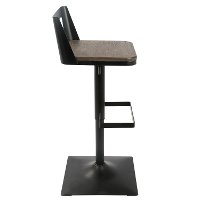 BS-SAMR-BK-ESP Industrial Black Metal and Brown Adjustable Stool - Samurai-2