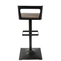 BS-SAMR-BK-ESP Industrial Black Metal and Brown Adjustable Stool - Samurai-3