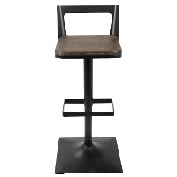 BS-SAMR-BK-ESP Industrial Black Metal and Brown Adjustable Stool - Samurai-4