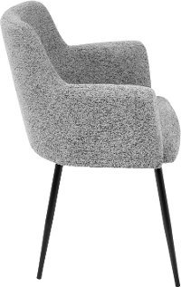 CH-ANDRW-BK-GY2 Contemporary Gray and Black Upholstered Dining Room Chair (Set of 2) - Andrew-2