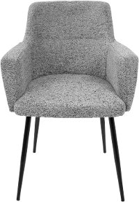 CH-ANDRW-BK-GY2 Contemporary Gray and Black Upholstered Dining Room Chair (Set of 2) - Andrew-4