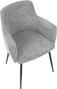 CH-ANDRW-BK-GY2 Contemporary Gray and Black Upholstered Dining Room Chair (Set of 2) - Andrew-5