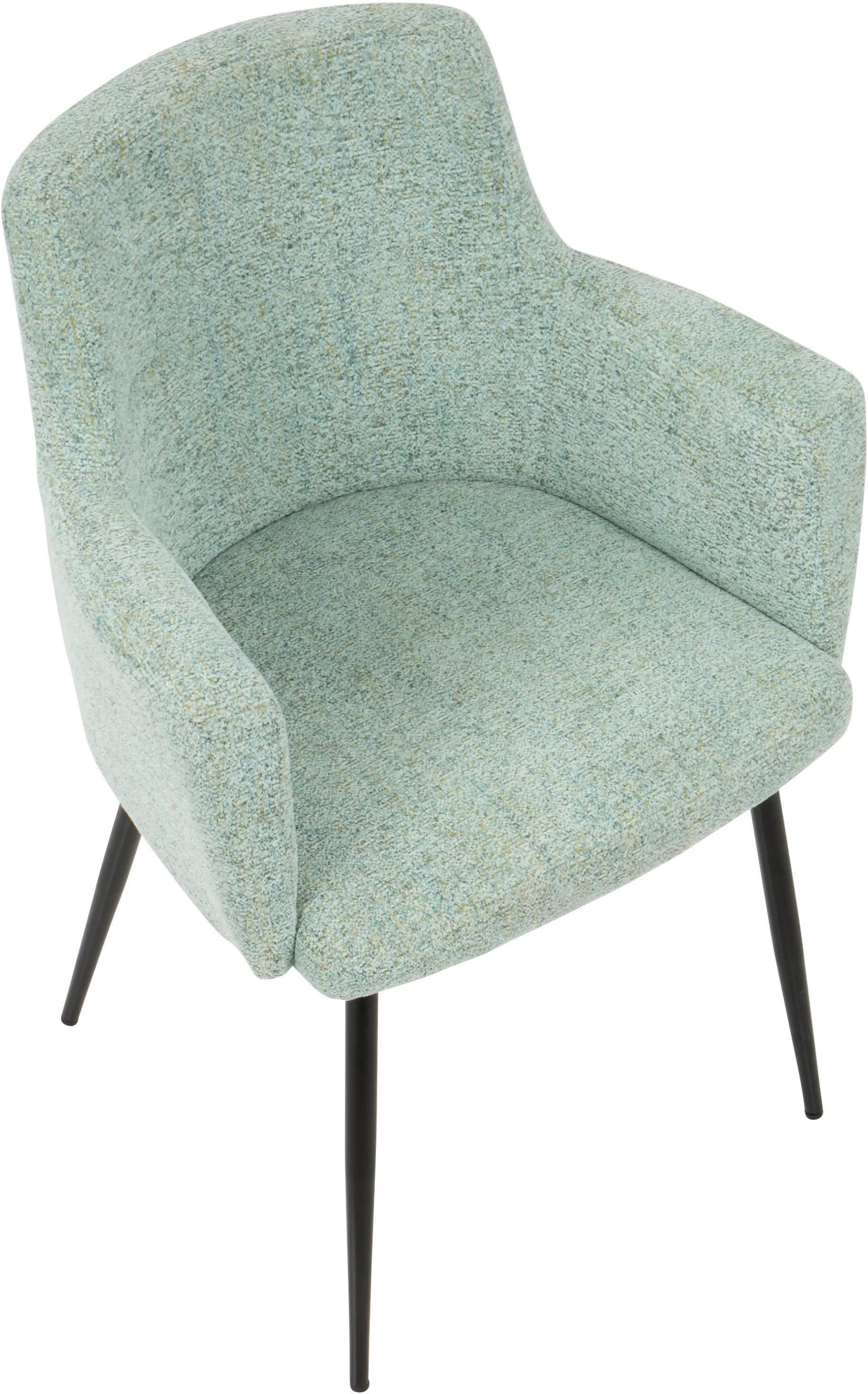 CH-ANDRW-BKLGN2 Andrew Contemporary Green and Black Dining Room Chair, Set of 2-2