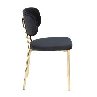 CH-BOUTON-AUVBK2 Contemporary Black and Gold Dining Room Chair (Set of 2) - Bouton-6