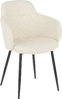 CH-BOYNE-BKCR Contemporary Cream and Black Upholstered Dining Room Chair - Boyne