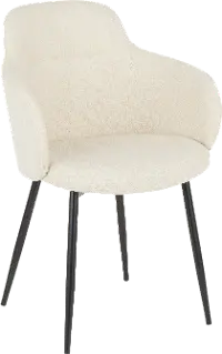 CH-BOYNE-BKCR Contemporary Cream and Black Upholstered Dining Room Chair - Boyne