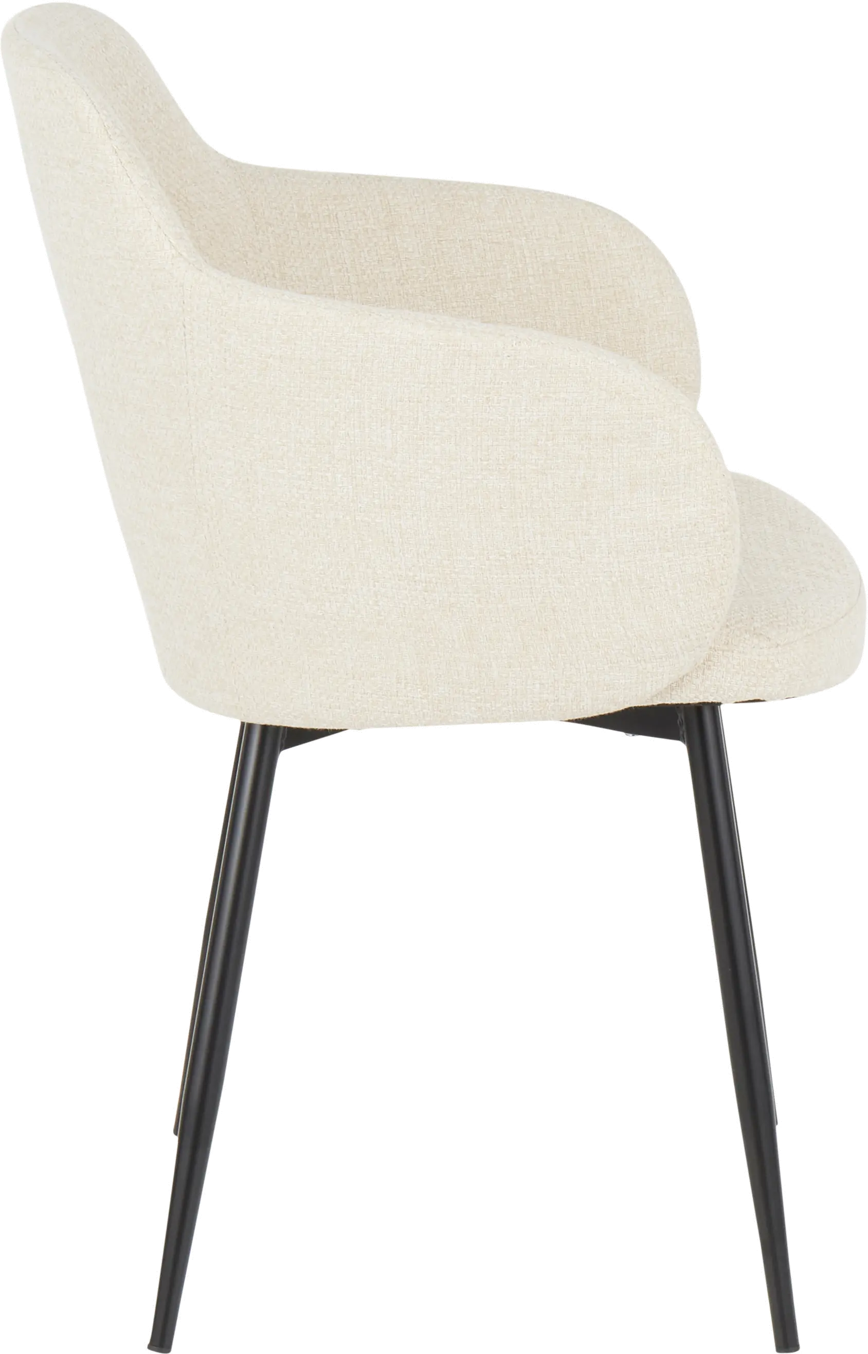 CH-BOYNE-BKCR Contemporary Cream and Black Upholstered Dining Room Chair - Boyne-2