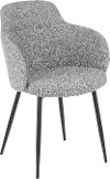 CH-BOYNE-BKDGY Contemporary Gray and Black Upholstered Dining Room Chair - Boyne