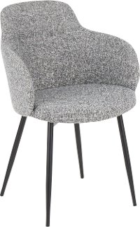 CH-BOYNE-BKDGY Contemporary Gray and Black Upholstered Dining Room Chair - Boyne