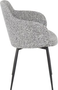 CH-BOYNE-BKDGY Contemporary Gray and Black Upholstered Dining Room Chair - Boyne-2