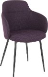CH-BOYNE-BKPR Contemporary Purple and Black Upholstered Dining Room Chair - Boyne