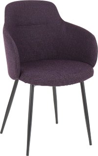 CH-BOYNE-BKPR Contemporary Purple and Black Upholstered Dining Room Chair - Boyne