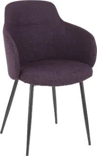 CH-BOYNE-BKPR Contemporary Purple and Black Upholstered Dining Room Chair - Boyne