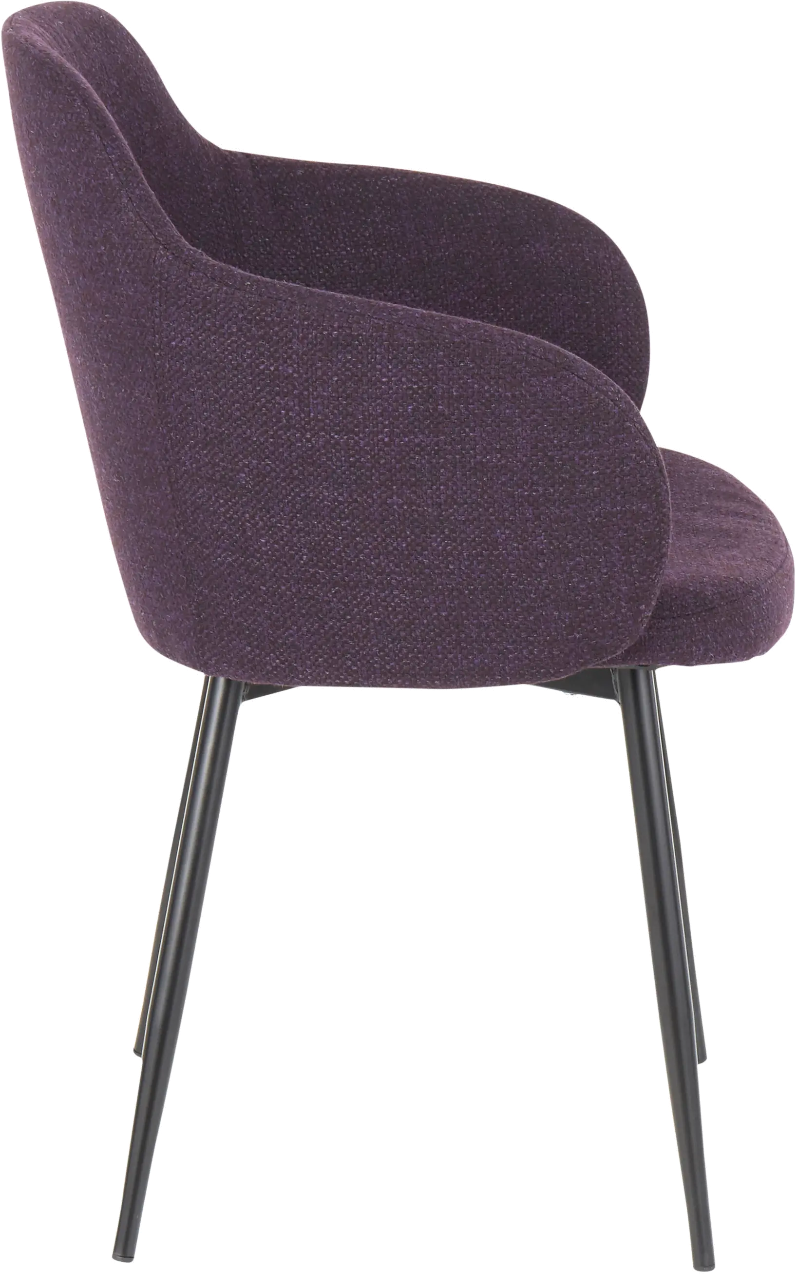 CH-BOYNE-BKPR Contemporary Purple and Black Upholstered Dining Room Chair - Boyne-2
