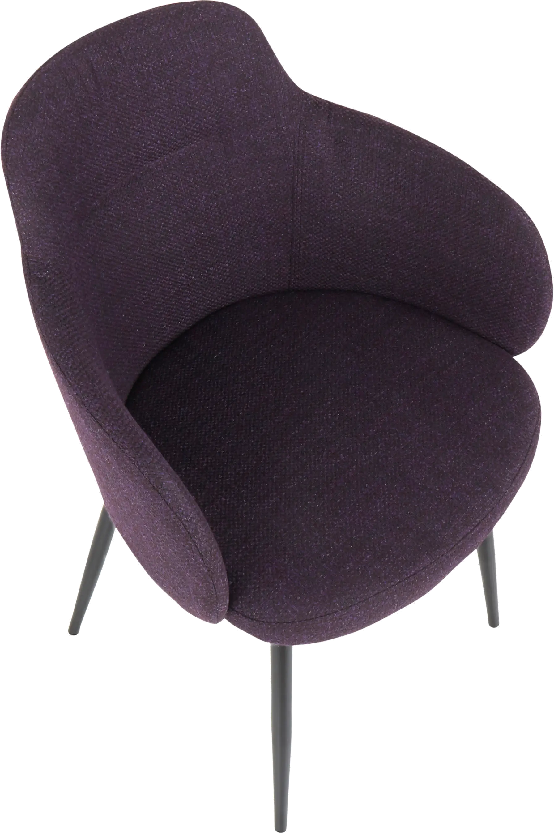 CH-BOYNE-BKPR Contemporary Purple and Black Upholstered Dining Room Chair - Boyne-6