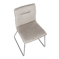 CH-CASPER-BKGY2 Industrial Gray Faux Leather Dining Room Chair (Set of 2) - Casper-5