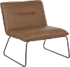 CHR-CASPER BKE Casper Industrial Espresso Brown Faux Leather Accent Chair