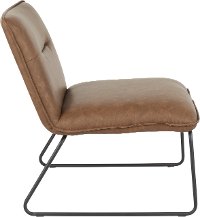 CHR-CASPER-BKE Industrial Espresso Brown Faux Leather Accent Chair - Casper-2