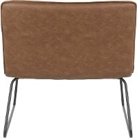 CHR-CASPER-BKE Industrial Espresso Brown Faux Leather Accent Chair - Casper-4