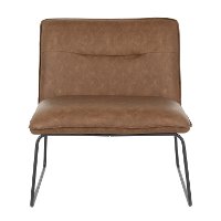 CHR-CASPER-BKE Industrial Espresso Brown Faux Leather Accent Chair - Casper-5