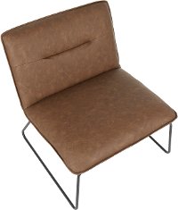 CHR-CASPER-BKE Industrial Espresso Brown Faux Leather Accent Chair - Casper-6