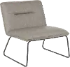CHR-CASPER BKGY Casper Industrial Gray Faux Leather Accent Chair