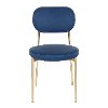 CH-CHLOE-AUSDBU2 Contemporary Navy Blue and Gold Dining Room Chair (Set of 2) - Chloe