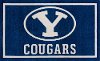 3 x 5 Small BYU Blue and White Area Rug - Luxury Sports
