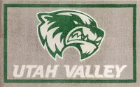 COLUV1015X8 5 x 8 Medium Utah Valley University Gray Area Rug - Luxury Sports