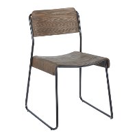 CH-DALI-BKE2 Industrial Wood and Metal Dining Room Chair (Set of 2) - Dali-2