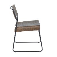 CH-DALI-BKE2 Industrial Wood and Metal Dining Room Chair (Set of 2) - Dali-3