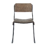 CH-DALI-BKE2 Industrial Wood and Metal Dining Room Chair (Set of 2) - Dali-6