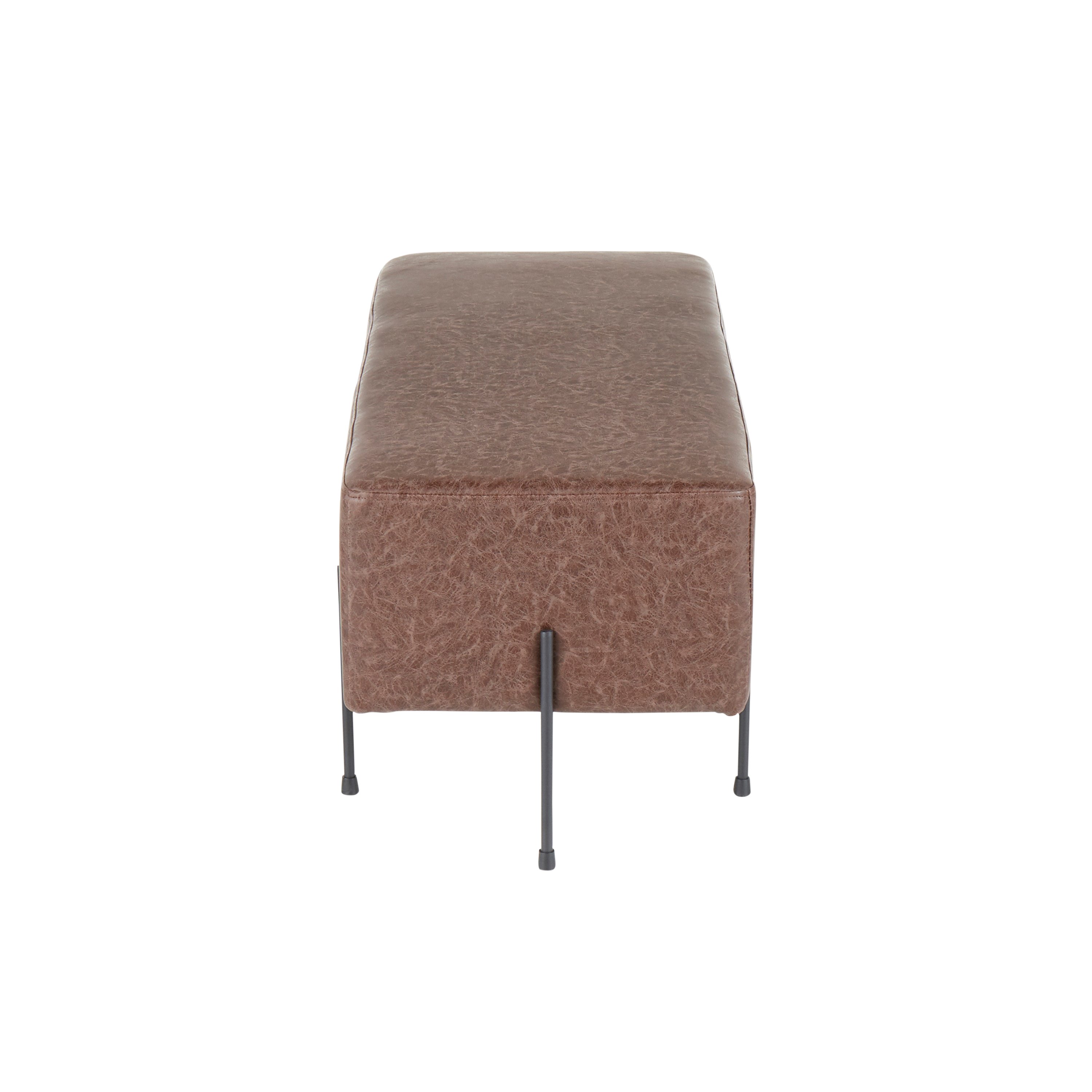 BC-DNLA-BKE2 Contemporary Espresso Faux Leather Bench - Daniella-3