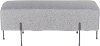BC-DNLA-BKGY Contemporary Gray Faux Leather Bench - Daniella