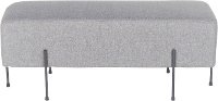 BC-DNLA-BKGY Contemporary Gray Faux Leather Bench - Daniella
